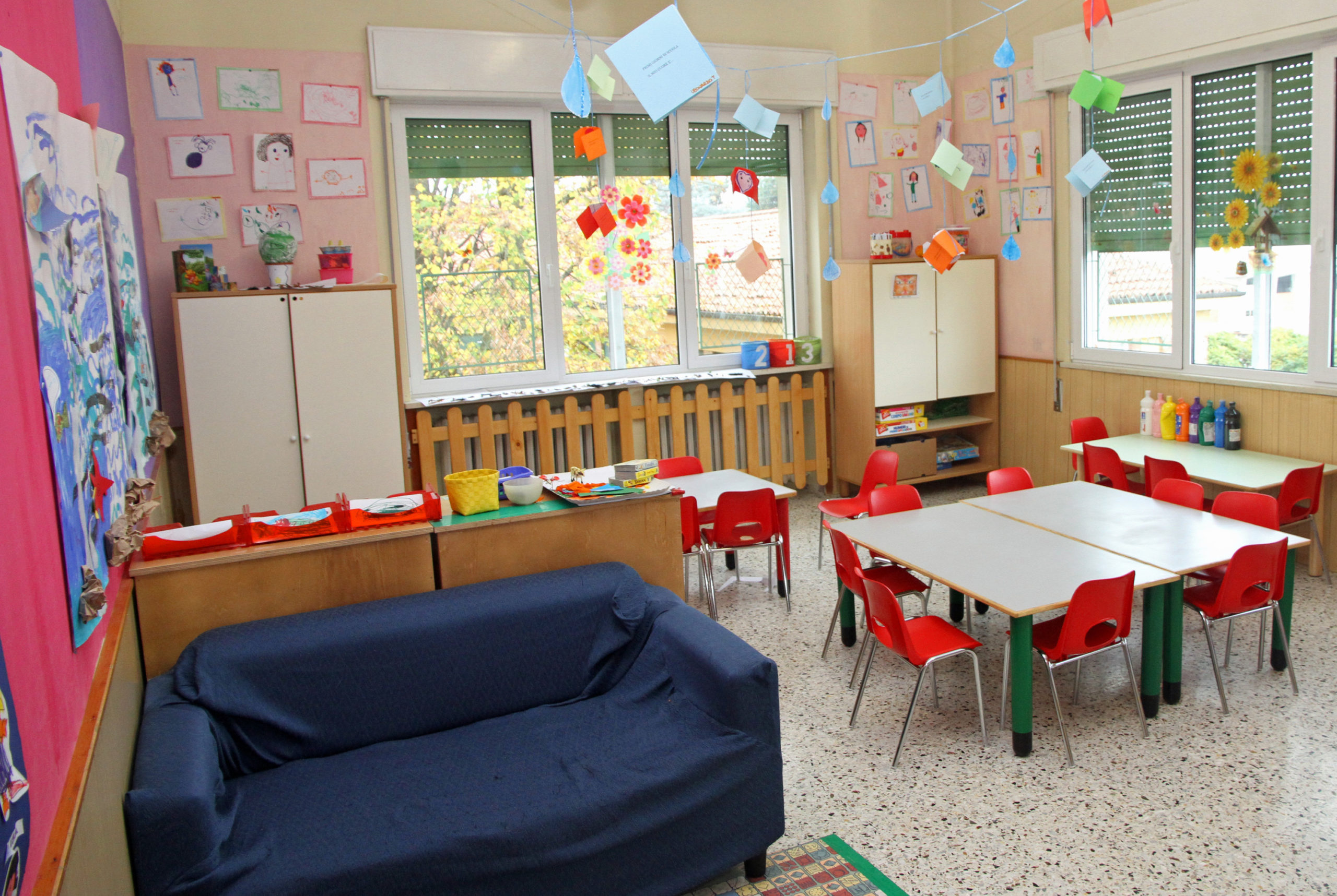 empty preschool classroom
